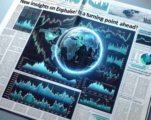 Generate a realistic HD image of a financial newspaper article featuring the headline 'New Insights on Enphase Stock! Is a Turning Point Ahead?'. The article includes charts with stock market trends and brief analysis notes.