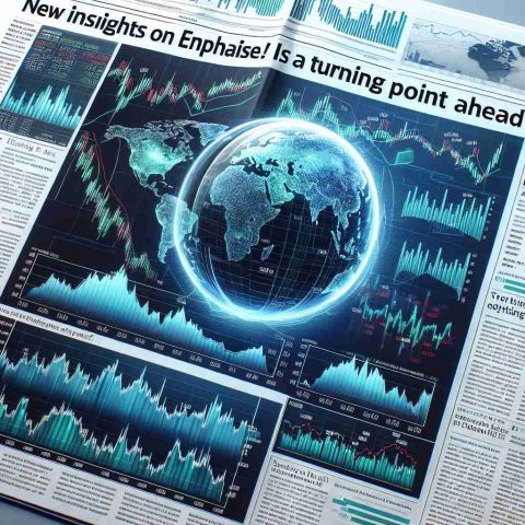 Generate a realistic HD image of a financial newspaper article featuring the headline 'New Insights on Enphase Stock! Is a Turning Point Ahead?'. The article includes charts with stock market trends and brief analysis notes.