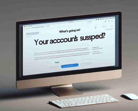 Generate a realistic high-definition image portraying a computer screen with an open email interface. The open email displays a prominent message which says 'What's Going On? Your Account is Temporarily Suspended'. The background of the email should be neutral and the text should be displayed in a sharp, clear font for easy readability.