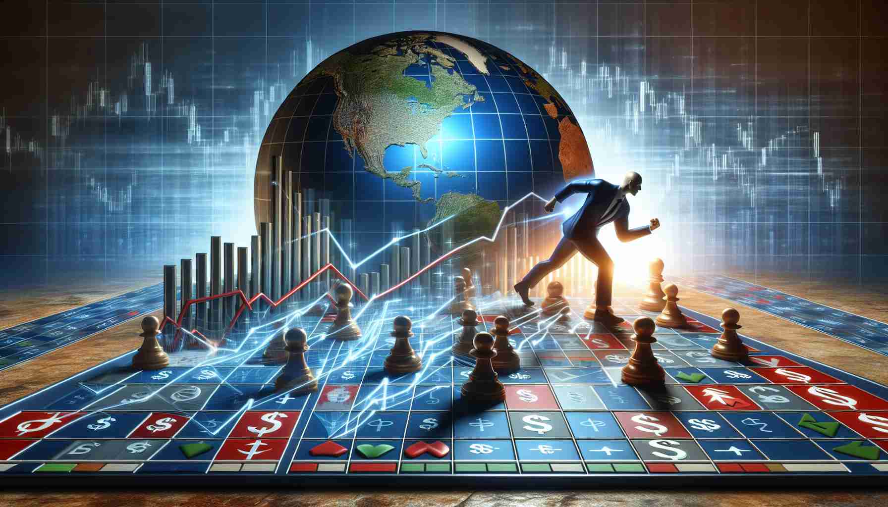 A high-definition image illustrating an investment company making a significant and surprising business decision, represented metaphorically. Picture a giant symbolic figure executing a daring strategic move on a game board that encapsulates global finance, trading stocks, bonds and elements symbolising fiscal policies, market trends, and investment portfolios.