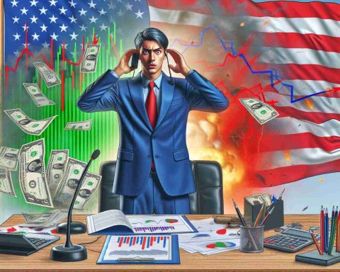 Realistic HD photo of surprising market fluctuation! Who profits from the policy changes from the new political leader?