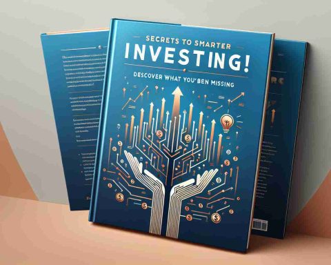 Generate a realistic HD image of a book cover titled 'Secrets to Smarter Investing! Discover What You've Been Missing'. The cover should have a modern and compelling design, making use of colors that invoke a sense of trust and credibility. It may include a symbolic image related to financial growth, like an upward pointing graph or a money tree, placed subtly in the background.