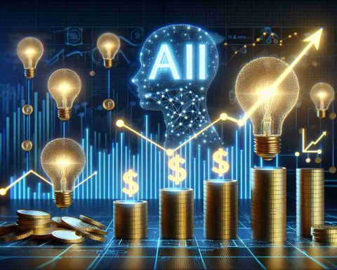 Realistic HD image illustrating the concept of AI stocks propelling wealth, symbolizing growth, opportunity, and technological innovation. Don't miss these valuable insights that might be represented as glowing lightbulbs, upward trending graphs, or shining coins. No individuals are present in the scene.