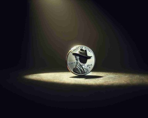 A high-definition image showing a quarter, with a unique design hinting that it breaks records in some way. The scene creates a sense of intrigue and suspense, as if there's an important detail or catch that will be revealed soon. This mysterious coin sits under a soft lighting, the glow accentuating the intrigue.