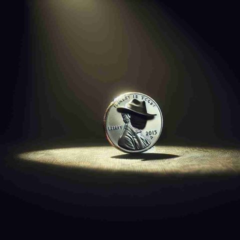 A high-definition image showing a quarter, with a unique design hinting that it breaks records in some way. The scene creates a sense of intrigue and suspense, as if there's an important detail or catch that will be revealed soon. This mysterious coin sits under a soft lighting, the glow accentuating the intrigue.