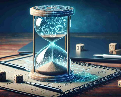 Generate a realistic, high-definition image representing the concept of major changes for a hypothetical tech company. It could include a symbolic hourglass or a calendar to convey the delay in making crucial decisions.