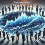 A high-definition realistic depiction of the concept of stock market volatility. The image should portray a graph or a chart fluctuating wildly, symbolizing an unstable market. Surrounding the chart are various concerned investors, represented by people of different genders and descents including but not limited to, Caucasian, Hispanic, Black, Middle-Eastern, and South Asian. The people are examining the graph, showing various expressions of worry, uncertainty, and intrigue. The subtitle for the picture reads 'Should Investors Worry?' to provoke thought and discussion.