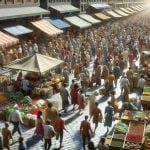 A high definition, realistic image capturing the dynamic scene of a bustling market experiencing significant change. The market should be full of vendors and customers, with older stalls shutting down while new ones are opening up, symbolising the shake-up. Include a multitude of goods such as fruits, vegetables, textiles, and spices. The crowd should consist of people of different genders and descents like Caucasian, Hispanic, Black, Middle-Eastern, and South Asian equally distributed, reflecting the diversity of a real-world marketplace.