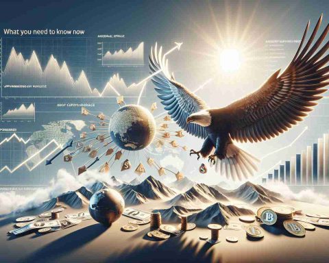 A realistic high-definition image presenting an allegorical representation of the soaring success of Coinbase Global. The metaphorical scene features an eagle, embodying global influence and majesty, soaring towards an ascending sun, symbolizing unprecedented success and new opportunity. Additionally, incorporate visuals of economy-related symbols like graphs depicting growth trends and perhaps a globe to signify 'Global'. The frame should include text, namely 'What You Need to Know Now', emphasizing the urgency and importance of the given topic.