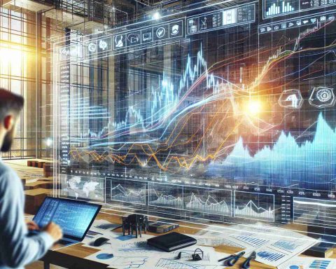 Construct an HD realistic representation of a visual chart monitoring the progress of a specific stock. Overlay this with graphs, line trends, and various data indicators that could help analyze the key drivers of its performance.