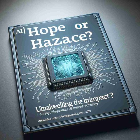 A high-definition, photorealistic image of an AI chip, indicative of advanced technology. The headline 'Hope or Hazard? Unraveling the Impact' is prominently displayed, suggesting an in-depth exploration of the potential benefits and risks associated with such advanced technology.