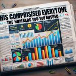 Create a realistic HD image of a financially related headlines for a news concept. Remarkably, it narrates a surprising success of an undisclosed enterprise, highlighting the unanticipated numbers and statistics which most people neglected to notice. Please focus on the business growth regarding a bar graph displaying dramatic climb, charts with multiple colored lines indicating various benchmarks, and a table with evident growth in different categories. The newspaper should also have a catchy, bold headline stating 'This Company Surprised Everyone. The Numbers You Missed'. Make sure everything is viewed under a lens of astonishment and wonder.