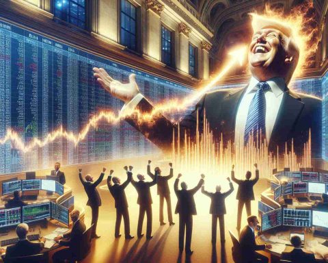 High-resolution, realistic image of a positive financial market scene. A policy from a significant political figure is causing positive turbulence in the energy markets, leading to substantial profit growth for investors. Graphs and charts depicting the increasing trend in investments are prominently displayed. Wall Street stock exchange ambiance with brokers jubilant over the boom in energy shares.