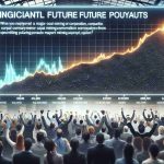 A high-definition, realistic image presenting the concept of significant future payouts from a major coal mining corporation, symbolized by a graph showing stocks rising sharply. The image also expresses the excitement of investors, illustrated through a crowd of diverse people (an equal mix of men and women of various descents such as Caucasian, Black, Middle-Eastern, Hispanic, and South Asian) visibly delighted and eagerly watching the graph.