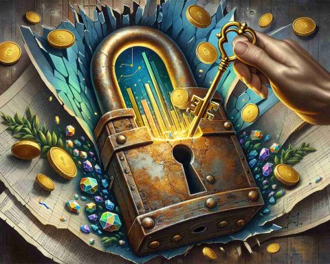 An illustrative and detailed image representing the concept of 'Unlocking Hidden Opportunities' with a metaphorical perspective. There is a large, ancient, rusted and sturdy padlock which is being unlocked by a golden key symbolizing 'Planify'. As the lock turns, it splits open revealing an abundance of treasure such as unlisted shares, shining golden coins, glimmering gems and papers with graphs, indicating positive financial growth. This image gives the impression of a significant change in the world of unlisted shares, alluding to a prosperous future.