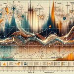 Generate a high definition, realistic image featuring a chart which reveals the 'secrets' or patterns of Amazon's stock market performance. This chart should be detailed and complex, featuring a range of colors to highlight different aspects of the data. Annotations, arrows and other indicators on the chart should help to bring out 'uncovered insights'. The chart should be set against a white or light brown background, suggesting the environment of a sophisticated financial analysis report.