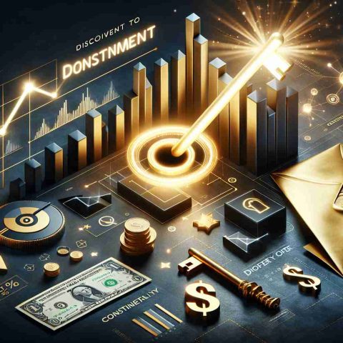 An image representing the concept of discovering the secret to consistent financial returns. This includes elements indicative of financial growth and stability, like upward trending graphs, a glowing key symbolizing 'secret', and a golden offer envelope to represent Dominion's offers. All elements are displayed in a high-definition, realistic style.