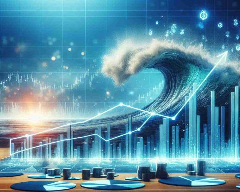 A high-definition, realistic image representing the conceptual idea of the company 'Medi Assist' making a significant impact in its industry. Display it in a metaphorical way such as showing a large, dynamic wave in the ocean, signifying the company's growth and influence. Overlay this scene with symbols like upward trending arrow lines or bar charts depicting positive financial growth. This will signify potential benefits for investors.