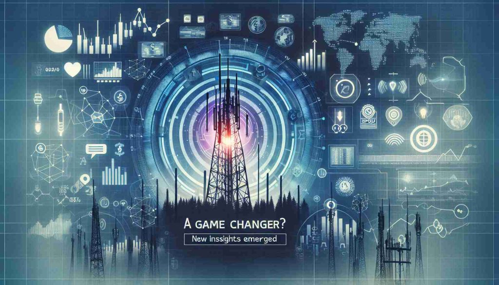 Create a realistically styled, high-definition image related to the Initial Public Offering (IPO) of a significant telecommunications company, depicted as a game-changing event. Include visual elements such as stock market graphs or charts, network towers, symbols of technology or innovation, and a title tagline reading 'A Game Changer? New Insights Emerged'.