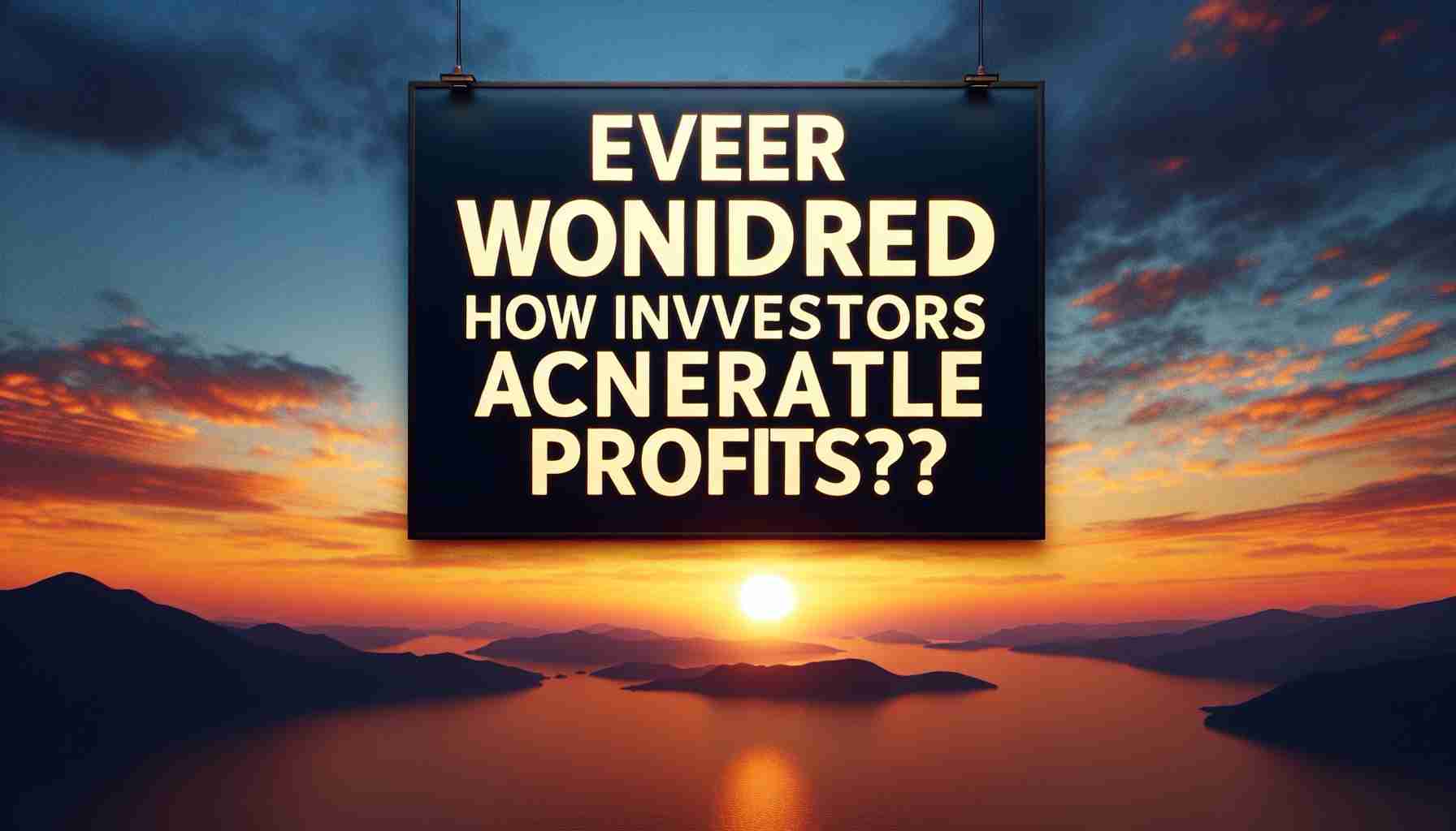 Ever Wondered How Investors Actually Generate Profits?