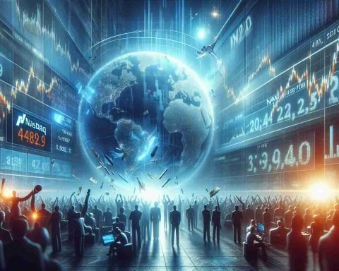 A realistic HD image of a remarkable financial event. The main focus is the exciting revelation of a new contender in the Nasdaq stock market, referred as 'NNE'. The atmosphere is filled with anticipation and curiosity as investors around the globe are keen to learn more about it.