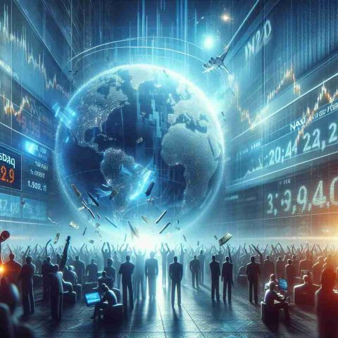 A realistic HD image of a remarkable financial event. The main focus is the exciting revelation of a new contender in the Nasdaq stock market, referred as 'NNE'. The atmosphere is filled with anticipation and curiosity as investors around the globe are keen to learn more about it.