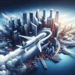 A high definition, realistic image of a major change in the airline industry. Use imagery such as Singapore Airlines making a daring decision, representing this through elements like a plane dramatically changing its course or a company logo being boldly reimagined.