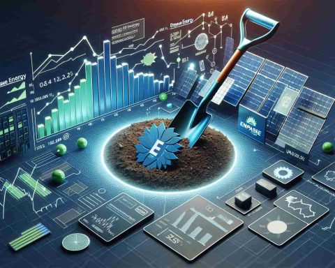 A realistic HD concept art symbolizing the topic 'Is Enphase Energy Still a Good Investment?', possibly featuring elements associated with the company like solar panels or technology stocks graphs along with a shovel, emphasizing the process of 'unearthing' new insights.