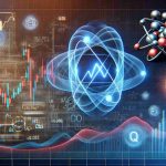 Realistic HD image showing the concept of 'Mysterious Stock Moves' in relation to a quantum-based company. This could feature a dynamic graph showing unexpected fluctuations and highlighting the unpredictable nature of stock moves. Additionally, incorporate elements representing quantum technology such as quantum bits (qubits) or a stylized atomic model.