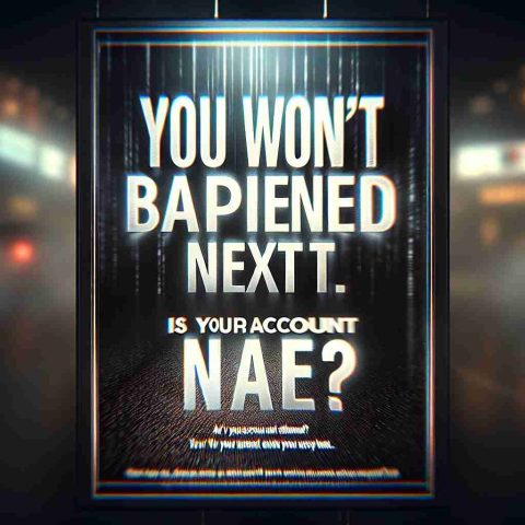 A realistic high definition image displaying the text 'You Won't Believe What Happened Next. Is Your Account Safe?' in bold lettering, over a mysterious blurred background that suggests an element of suspense and intrigue.