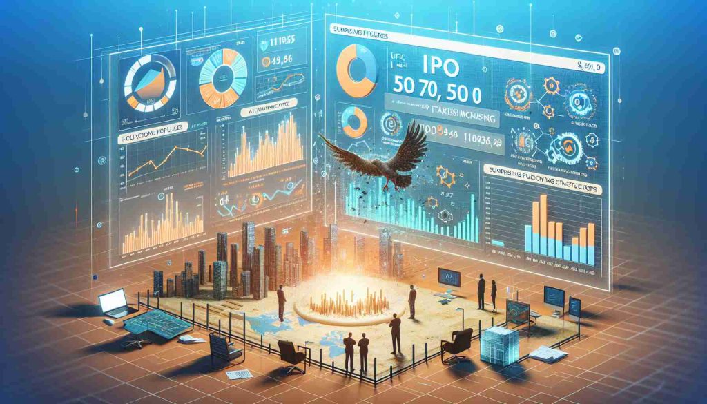 Generate a realistic HD photo depicting an infographic or chart that represents the Initial Public Offering (IPO) of a fictional construction company named 'Afcons Infrastructure', highlighting surprising figures or statistics.