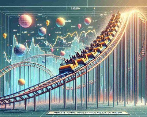 Create a detailed, high-definition image of a rollercoaster ride, where instead of traditional coaster cars, there are vivid 3D representations of stock summary charts and line data points floating around. The rollercoaster is specifically designed to evoke imagery associated with the financial market. Please also include a banner in the foreground that reads 'Here's What Investors Need to Know', giving the image an informational touch.