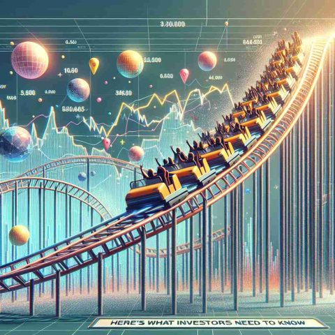 Create a detailed, high-definition image of a rollercoaster ride, where instead of traditional coaster cars, there are vivid 3D representations of stock summary charts and line data points floating around. The rollercoaster is specifically designed to evoke imagery associated with the financial market. Please also include a banner in the foreground that reads 'Here's What Investors Need to Know', giving the image an informational touch.