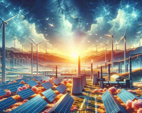 Generate a realistic, high-definition image showcasing the theme of 'Renewable Energy: More Than Politics'. Depict a vibrant scene where solar panels and wind turbines are flourishing in abundance. Illustrate the image in a way that it communicates to the viewer that renewable energy solutions such as solar and wind power are not just political subjects, but they hold the potential to revolutionize our energy systems and contribute to a sustainable future.