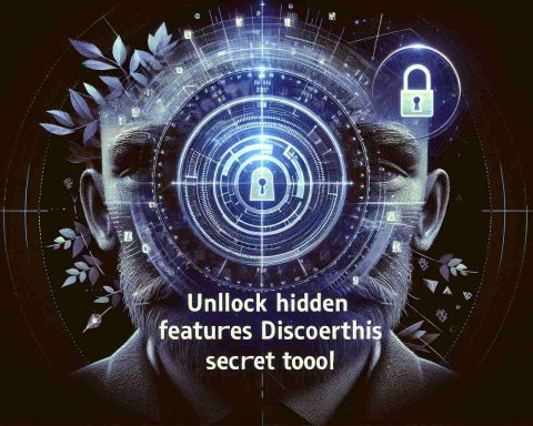 Generate a high definition, realistic visual illustration of an intriguing, clandestine or concealed feature being revealed. It's a secret tool, a mysterious device, with an aura of discovery around it. The words 'Unlock Hidden Features Now! Discover This Secret Tool' are prominently displayed in bold, captivating typography.