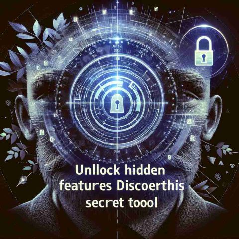 Generate a high definition, realistic visual illustration of an intriguing, clandestine or concealed feature being revealed. It's a secret tool, a mysterious device, with an aura of discovery around it. The words 'Unlock Hidden Features Now! Discover This Secret Tool' are prominently displayed in bold, captivating typography.