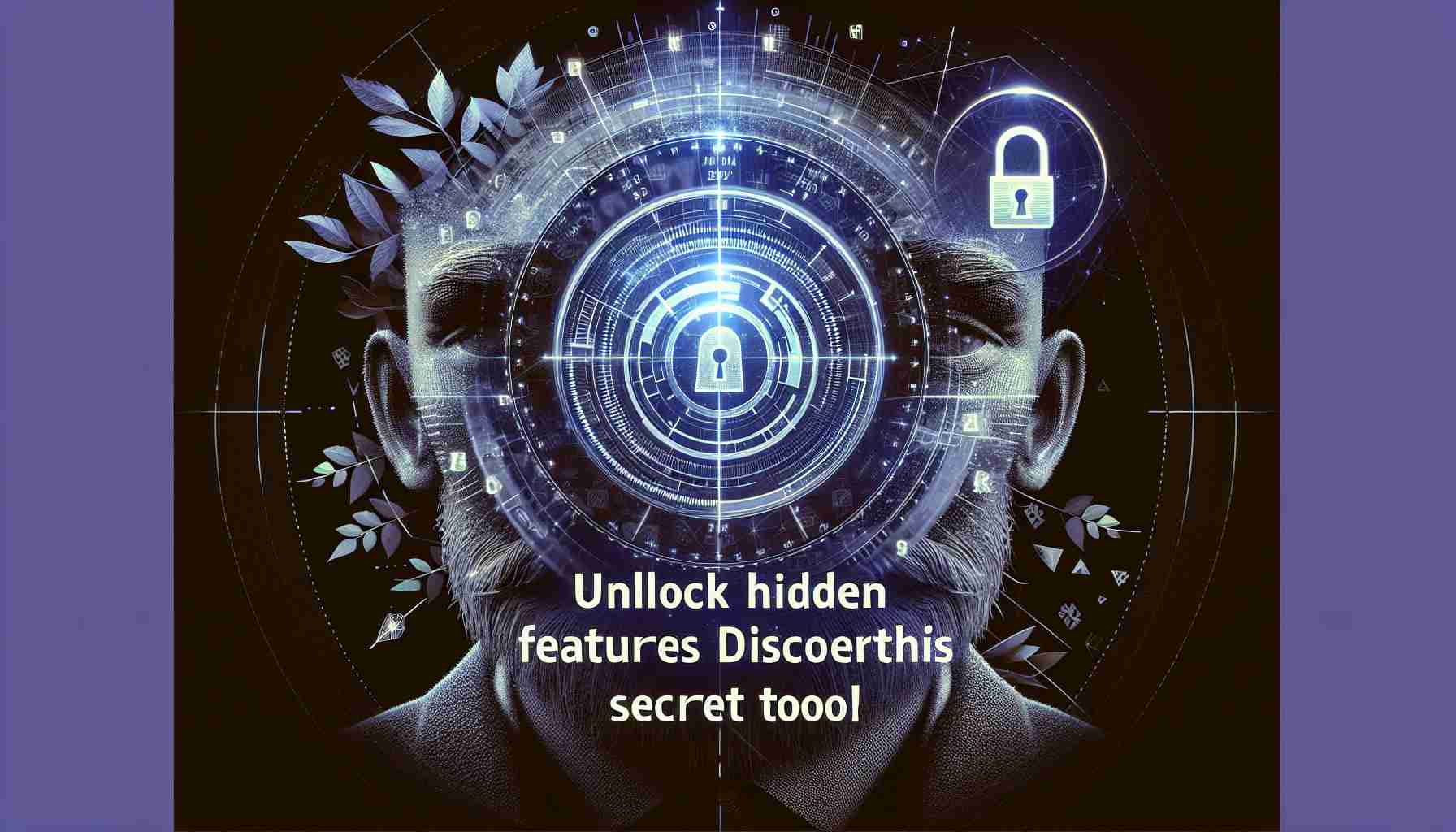 Generate a high definition, realistic visual illustration of an intriguing, clandestine or concealed feature being revealed. It's a secret tool, a mysterious device, with an aura of discovery around it. The words 'Unlock Hidden Features Now! Discover This Secret Tool' are prominently displayed in bold, captivating typography.