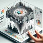 An image presenting a conceptual visualization of 'Unlock Hidden Data'. This image includes an intricate, yet easily understandable chart as the main focus, which appears to be animated in some way, suggesting the process of revealing or unlocking hidden data. Parts of the chart remain grayed out, representing the 'hidden data', while other parts are brightly colored, symbolizing the 'unlocked' data. There's a caption under the chart that reads 'Discover This Simple Chart Trick', inviting viewers to engage and understand the art of data interpretation.