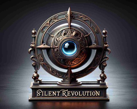 A detailed and realistic HD image depicting a silent revolution concept. It includes a medieval palantir, a mystical orb known for its prophetic abilities. The palantir is a secret game-changer, symbolizing unexpected turns and game-changing moments.