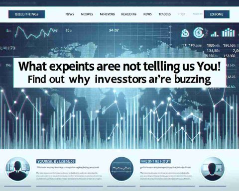 Image of a headline on a news website that reads, 'What Experts Are Not Telling You! Find Out Why Investors Are Buzzing'. The background of the website should appear professional and contain some related stock market graphs and financial charts. The design of this site should be clean and modern with the main focus being on the headline.