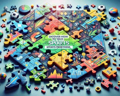 Create a high-definition, realistic image of a colorful and challenging puzzle. The puzzle is specially designed with various sporting symbols and strategy charts interwoven throughout the design. The solved puzzle reveals a message stating 'Discover How to Boost Your Sports Predictions'. The image should evoke a sense of intrigue and the potential for boosting one's sports predictions.