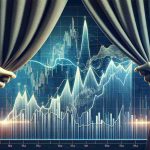 Visualization of the unexpected and dramatic shifts in a hypothetical company's stock graph. The chart reveals a highly dynamic market behavior with unsettling peaks and drops, symbolizing the unpredictable nature of the stock market. In the background, a stylized curtain being pulled back, indicating the analysis, speculation, and mysteries of financial trends: an emphasis on the question - What's behind the curtain?