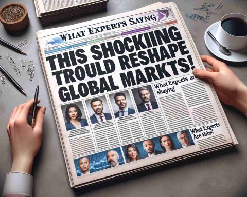 High-definition, realistic image of a newspaper with large, eye-catching headline reading 'This Shocking Trend Could Reshape Global Markets!' The newspaper also features a column titled 'What Experts Are Saying' with pictures of various financial experts expressing their opinions. Ensure a sense of urgency and importance are conveyed in the layout of the headlines and images.