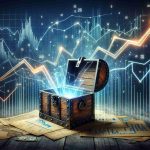 Realistically rendered HD image featuring a metaphorical representation of a stunning shake-up in the investment world that is not to be missed. The image should be filled with volatility symbols, rising and falling arrows depicting market fluctuations, graph charts showing a dramatic change, and possibly, an opened rustic chest, symbolizing the untapped investment opportunities.