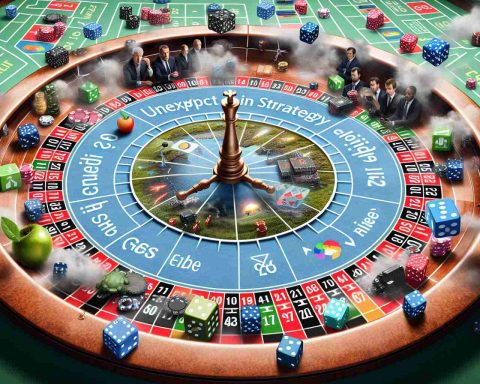 A detailed high-definition image symbolizing the unexpected shift in strategy of major tech companies. The scene should show a large, metaphorical roulette table with various traditional and renewable energy sources as the bets. Among the options, clearly highlight a surprising option that they seem to be heavily investing in.