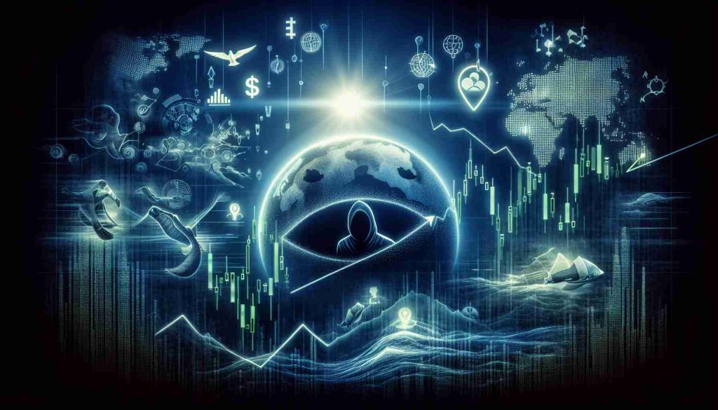 Realistic high-definition image showcasing the concept of stocks for a company called 'ENPH' either soaring or sinking, represented through symbolic elements. The image also includes an obscure factor that investors need to be aware of, portrayed in a mysterious and elusive manner.