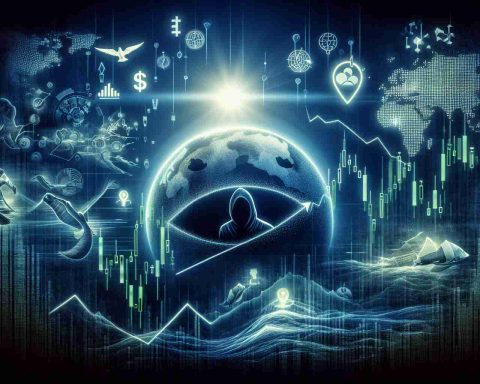 Realistic high-definition image showcasing the concept of stocks for a company called 'ENPH' either soaring or sinking, represented through symbolic elements. The image also includes an obscure factor that investors need to be aware of, portrayed in a mysterious and elusive manner.