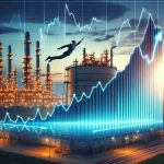 A high-definition, realistic image representing the concept of investing in natural gas at the current time. Illustrate a graph showing a rising trend signalizing positive performance of the natural gas market over a background of a large natural gas field at dusk. Include a diving board metaphorically positioned at the start of the rising trend, and a figure in a business suit poised to jump into the graph curve.