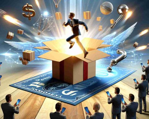 A high-definition, realistic composition representing the surprising turn of events of an unnamed major e-commerce company. The image symbolically indicates an unexpected direction or industry this venture is heading into next, but the specific details are left to viewer's interpretation and surprise.