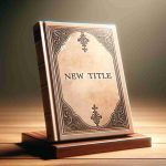 Generate a high-definition, realistic image of a book with the title 'New Title' etched elegantly onto the front cover. The book should be closed and placed on a wooden table under soft lighting.